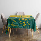 Australia 2024 Olympics Custom Tablecloth Rise of the Roos Aborignal Style