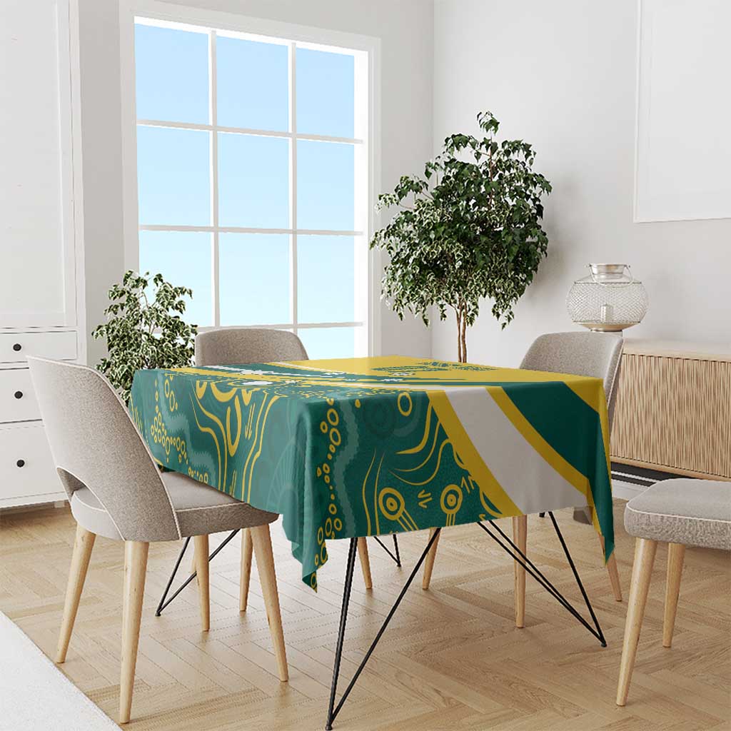 Australia 2024 Olympics Custom Tablecloth Rise of the Roos Aborignal Style