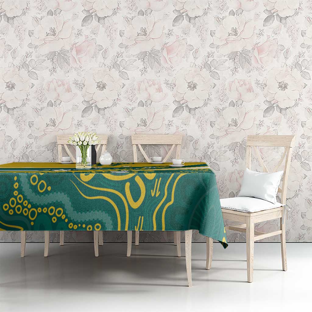Australia 2024 Olympics Custom Tablecloth Rise of the Roos Aborignal Style