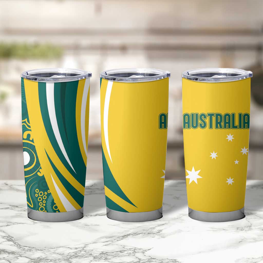 Australia 2024 Olympics Tumbler Cup Rise of the Roos Aborignal Style