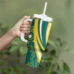 Australia 2024 Olympics Tumbler With Handle Rise of the Roos Aborignal Style