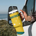 Australia 2024 Olympics Tumbler With Handle Rise of the Roos Aborignal Style