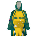 Australia 2024 Olympics Custom Wearable Blanket Hoodie Rise of the Roos Aborignal Style