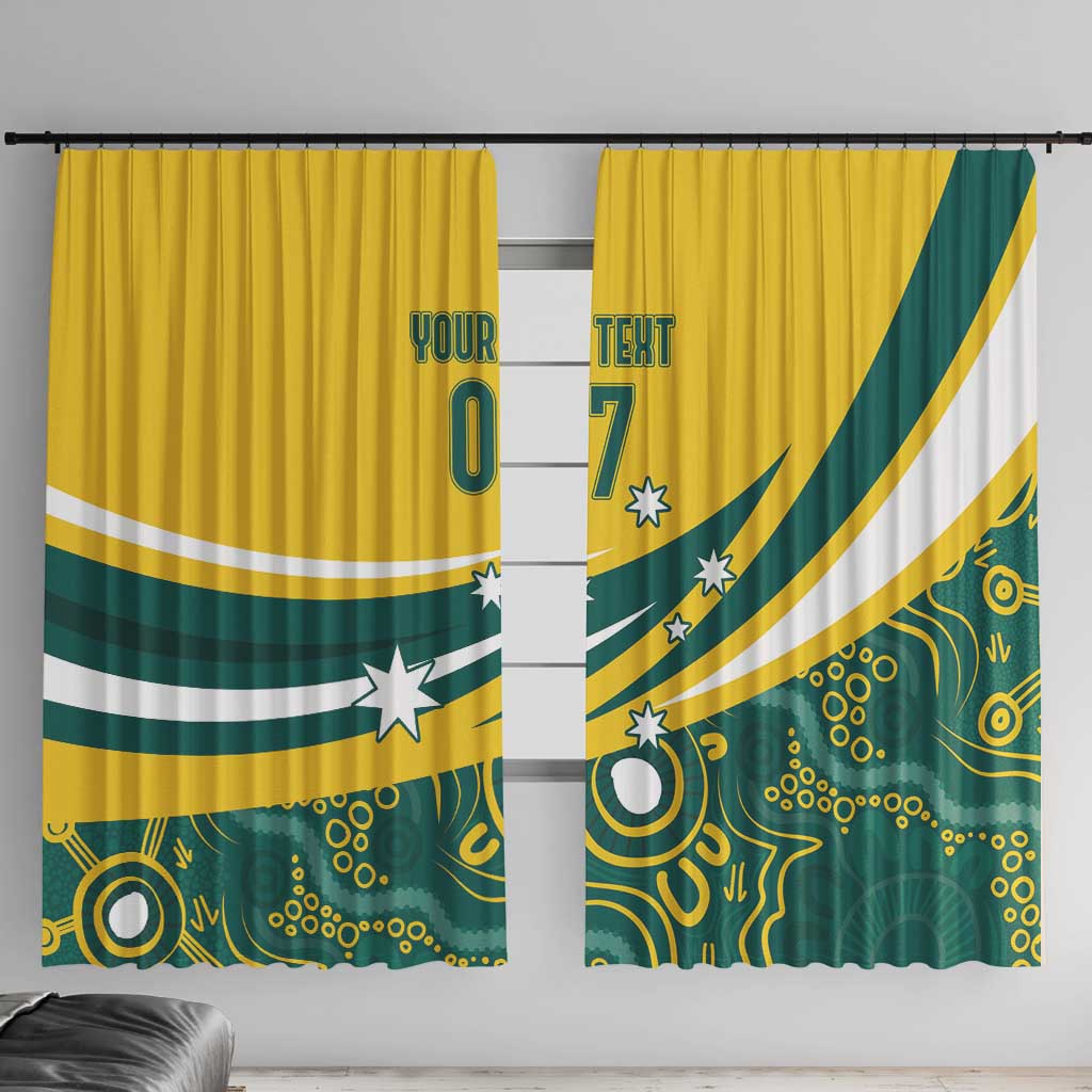 Australia 2024 Olympics Custom Window Curtain Rise of the Roos Aborignal Style