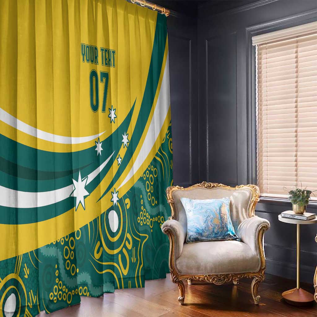 Australia 2024 Olympics Custom Window Curtain Rise of the Roos Aborignal Style