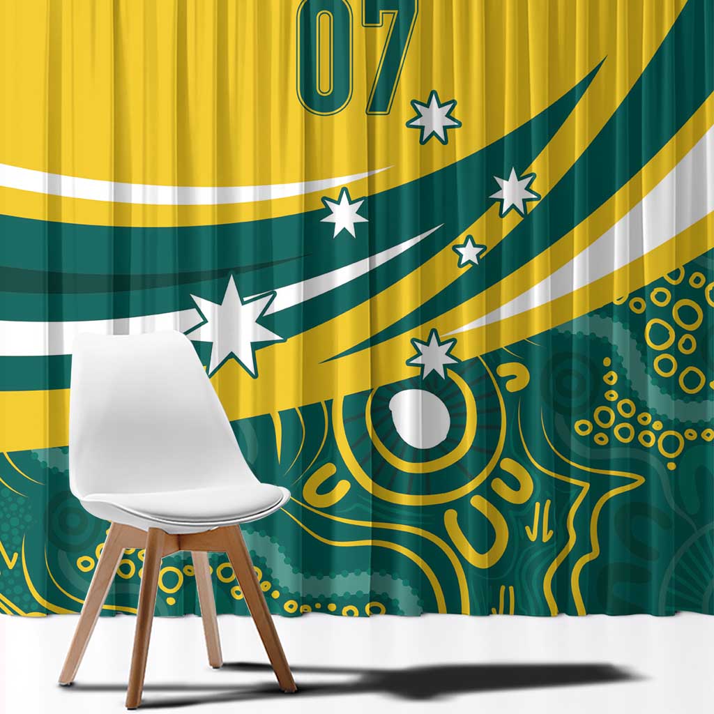Australia 2024 Olympics Custom Window Curtain Rise of the Roos Aborignal Style