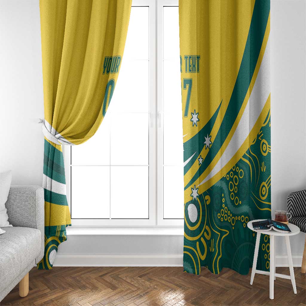 Australia 2024 Olympics Custom Window Curtain Rise of the Roos Aborignal Style