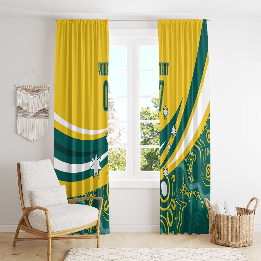 Australia 2024 Olympics Custom Window Curtain Rise of the Roos Aborignal Style