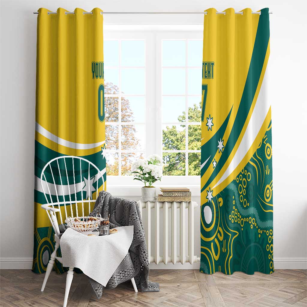 Australia 2024 Olympics Custom Window Curtain Rise of the Roos Aborignal Style