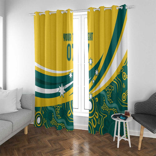 Australia 2024 Olympics Custom Window Curtain Rise of the Roos Aborignal Style