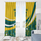 Australia 2024 Olympics Custom Window Curtain Rise of the Roos Aborignal Style