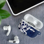 New Zealand Maori Mo Bros AirPods Case Blue Ribbon With Koru Kowhaiwhai - Aussie Hoodie