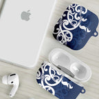 New Zealand Maori Mo Bros AirPods Case Blue Ribbon With Koru Kowhaiwhai - Aussie Hoodie