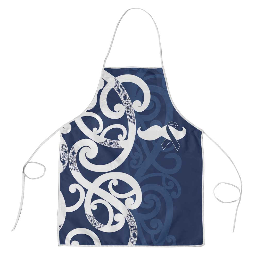 New Zealand Maori Mo Bros Apron Blue Ribbon With Koru Kowhaiwhai - Aussie Hoodie