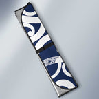 New Zealand Maori Mo Bros Auto Sun Shade Blue Ribbon With Koru Kowhaiwhai - Aussie Hoodie
