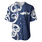 New Zealand Maori Mo Bros Baseball Jersey Blue Ribbon With Koru Kowhaiwhai - Aussie Hoodie
