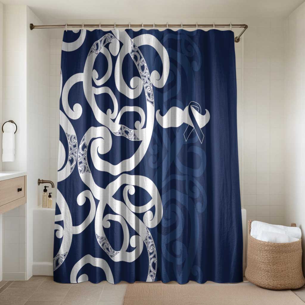New Zealand Maori Mo Bros Bathroom Set Blue Ribbon With Koru Kowhaiwhai - Aussie Hoodie