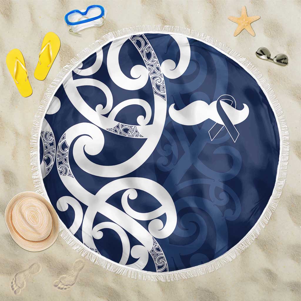 New Zealand Maori Mo Bros Beach Blanket Blue Ribbon With Koru Kowhaiwhai - Aussie Hoodie