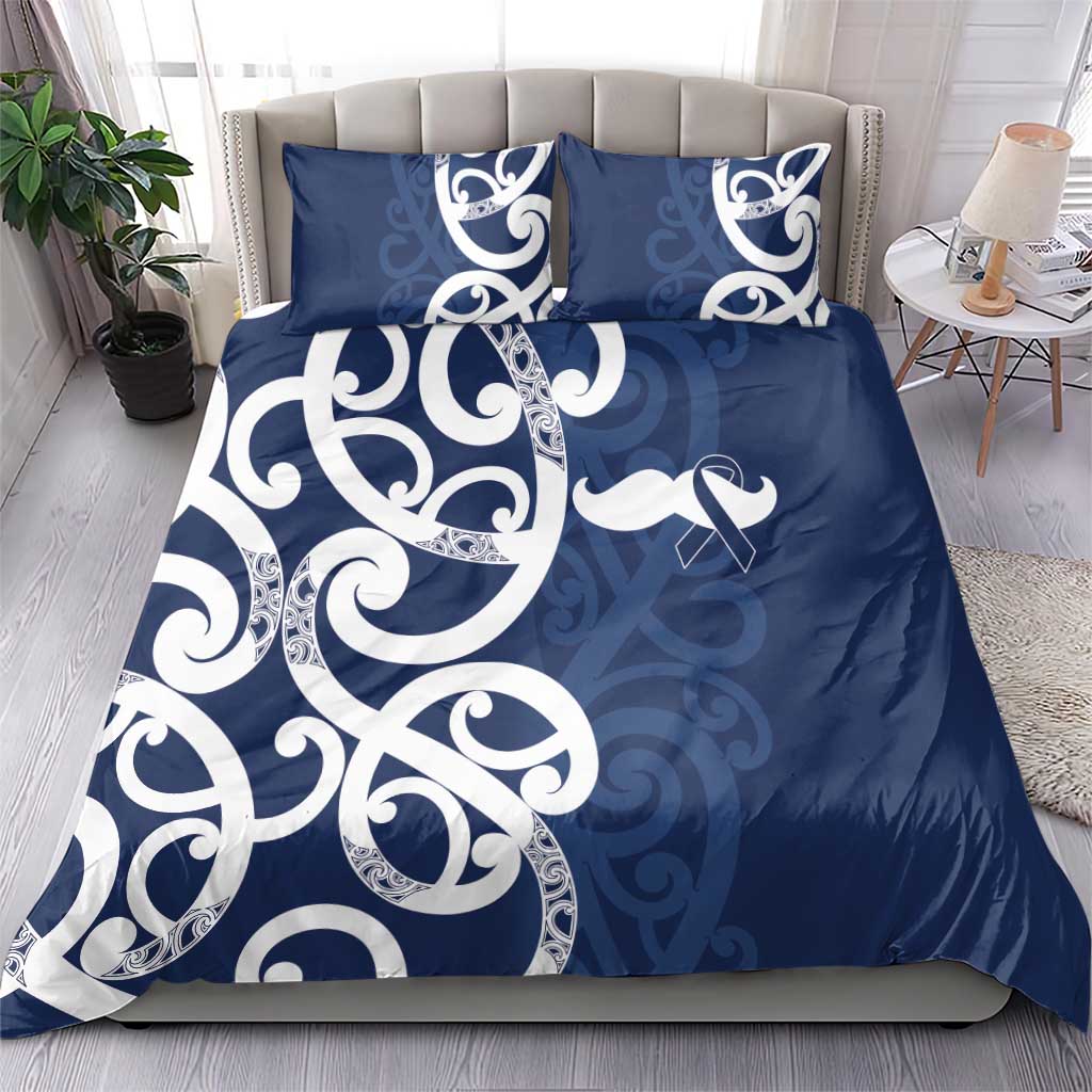 New Zealand Maori Mo Bros Bedding Set Blue Ribbon With Koru Kowhaiwhai - Aussie Hoodie