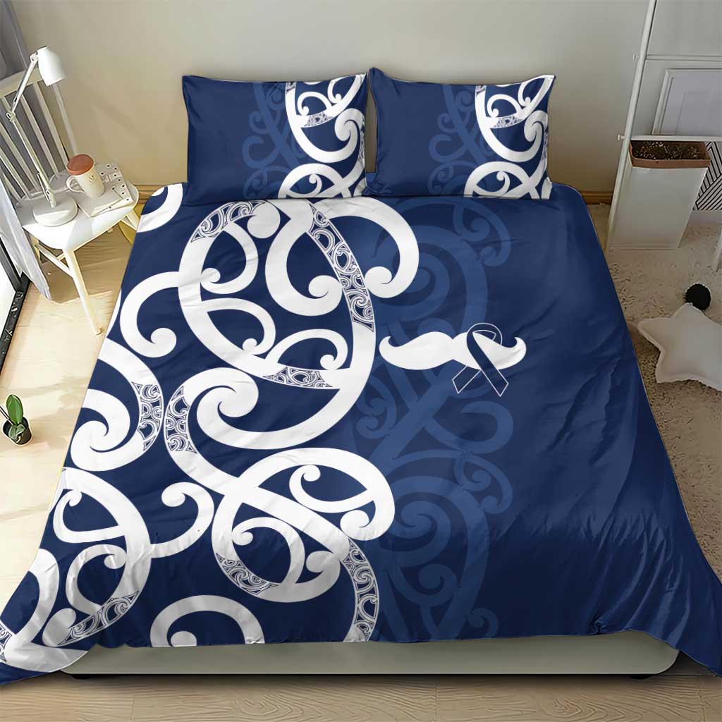 New Zealand Maori Mo Bros Bedding Set Blue Ribbon With Koru Kowhaiwhai - Aussie Hoodie