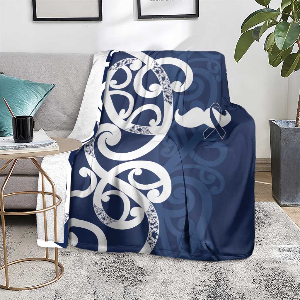 New Zealand Maori Mo Bros Blanket Blue Ribbon With Koru Kowhaiwhai - Aussie Hoodie