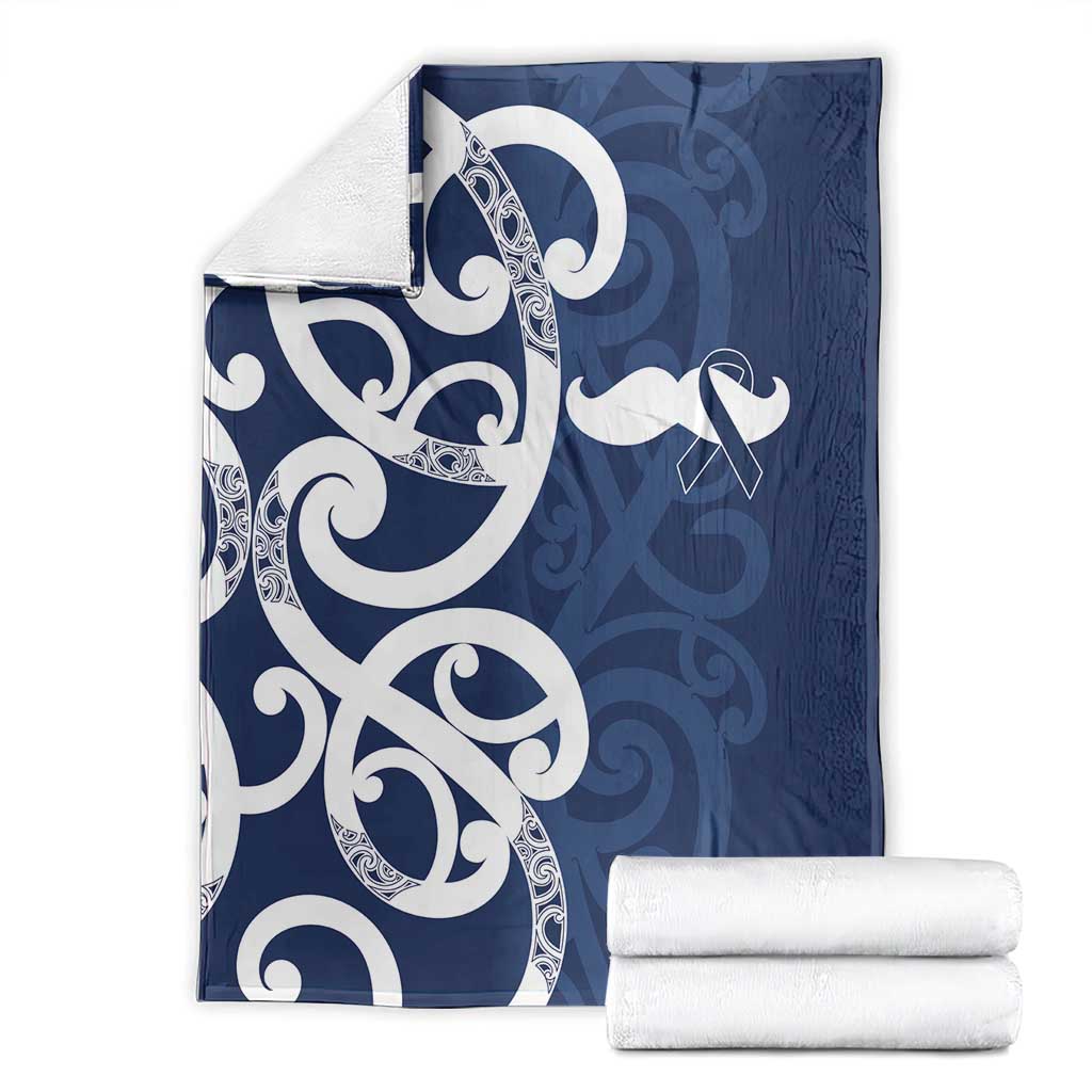 New Zealand Maori Mo Bros Blanket Blue Ribbon With Koru Kowhaiwhai - Aussie Hoodie