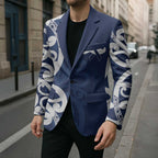 New Zealand Maori Mo Bros Blazer Blue Ribbon With Koru Kowhaiwhai - Aussie Hoodie