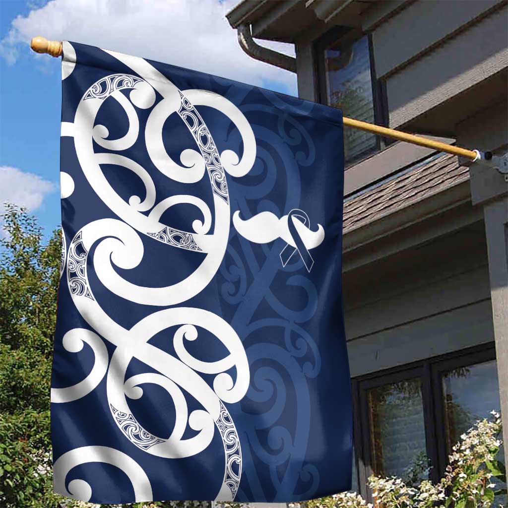 New Zealand Maori Mo Bros Garden Flag Blue Ribbon With Koru Kowhaiwhai - Aussie Hoodie