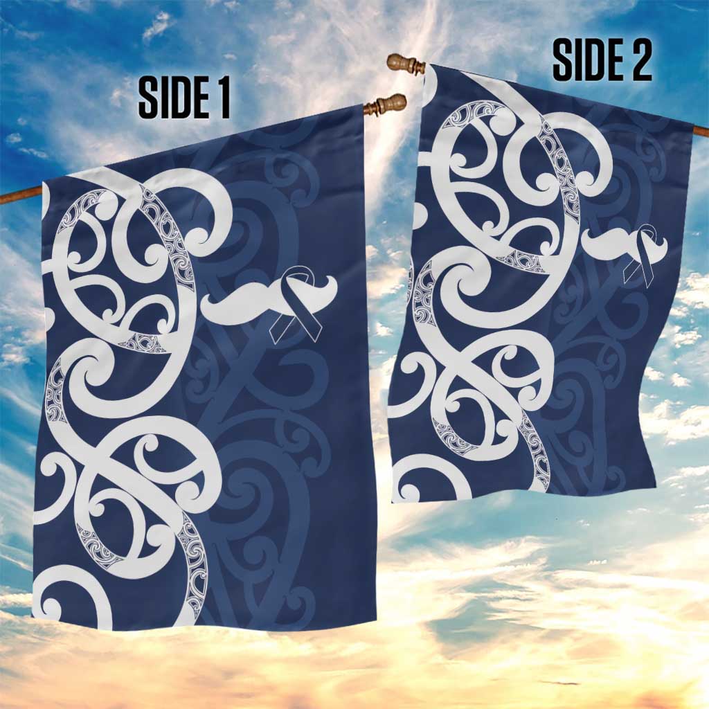 New Zealand Maori Mo Bros Garden Flag Blue Ribbon With Koru Kowhaiwhai - Aussie Hoodie