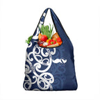 New Zealand Maori Mo Bros Grocery Bag Blue Ribbon With Koru Kowhaiwhai - Aussie Hoodie