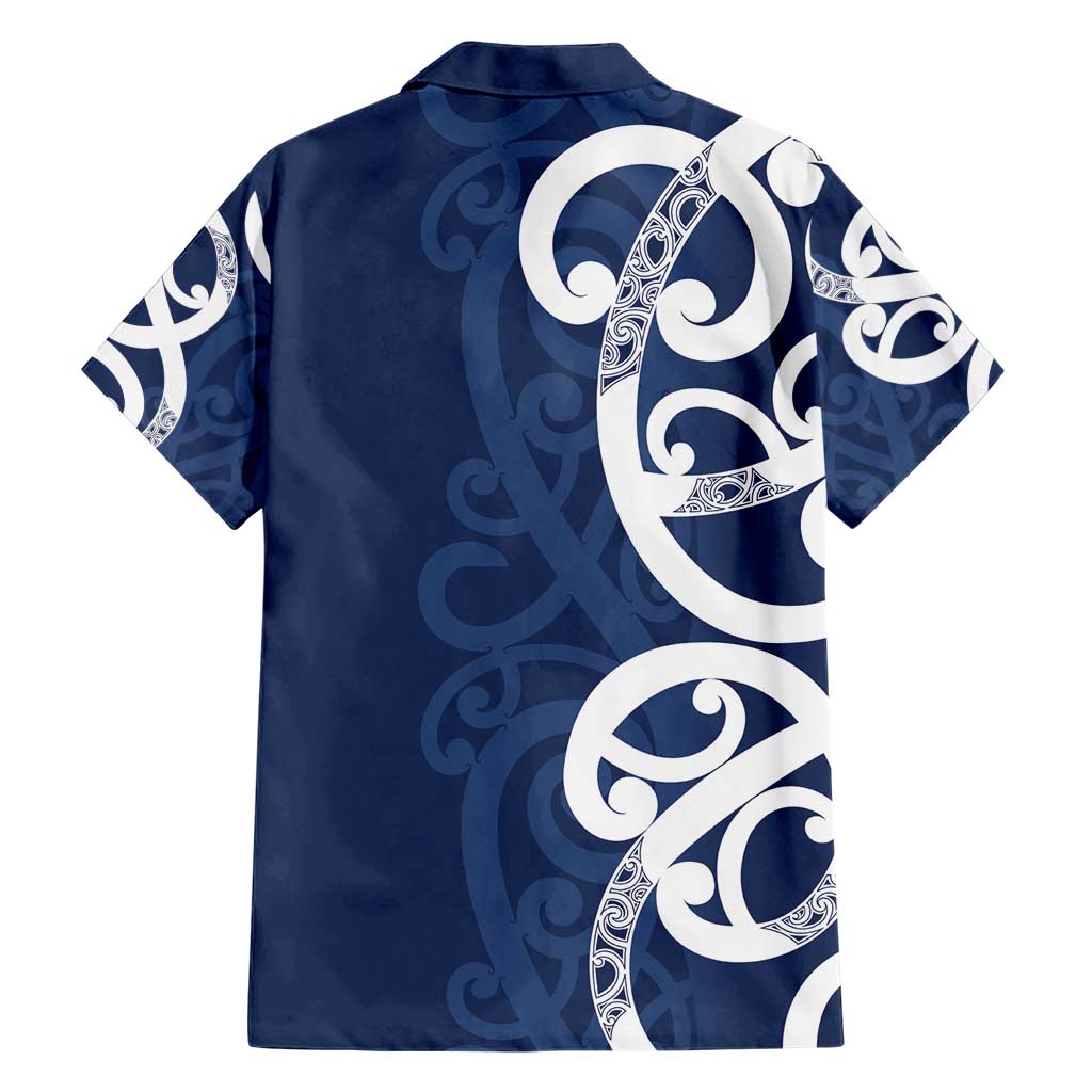 New Zealand Maori Mo Bros Hawaiian Shirt Blue Ribbon With Koru Kowhaiwhai - Aussie Hoodie