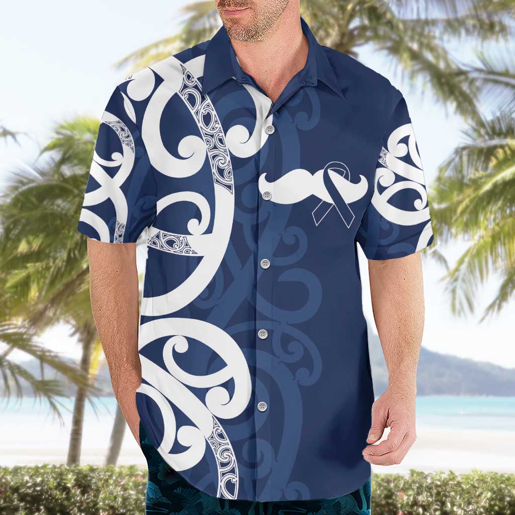 New Zealand Maori Mo Bros Hawaiian Shirt Blue Ribbon With Koru Kowhaiwhai - Aussie Hoodie