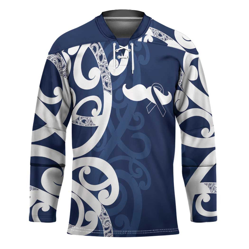 New Zealand Maori Mo Bros Hockey Jersey Blue Ribbon With Koru Kowhaiwhai - Aussie Hoodie