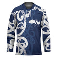New Zealand Maori Mo Bros Hockey Jersey Blue Ribbon With Koru Kowhaiwhai - Aussie Hoodie
