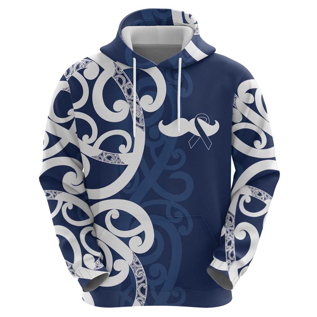 New Zealand Maori Mo Bros Hoodie Blue Ribbon With Koru Kowhaiwhai - Aussie Hoodie