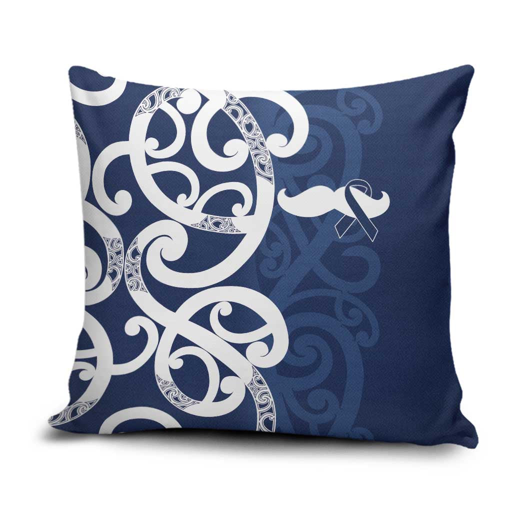 New Zealand Maori Mo Bros Pillow Cover Blue Ribbon With Koru Kowhaiwhai - Aussie Hoodie