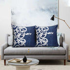 New Zealand Maori Mo Bros Pillow Cover Blue Ribbon With Koru Kowhaiwhai - Aussie Hoodie