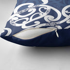 New Zealand Maori Mo Bros Pillow Cover Blue Ribbon With Koru Kowhaiwhai - Aussie Hoodie