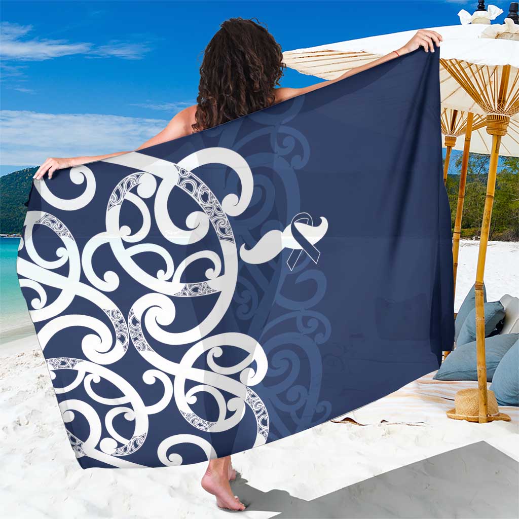 New Zealand Maori Mo Bros Sarong Blue Ribbon With Koru Kowhaiwhai - Aussie Hoodie