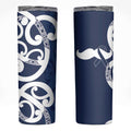 New Zealand Maori Mo Bros Skinny Tumbler Blue Ribbon With Koru Kowhaiwhai - Aussie Hoodie