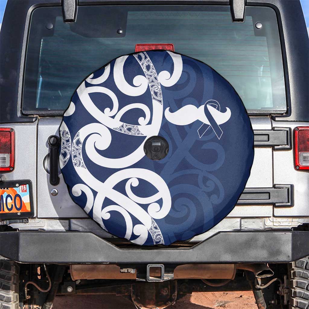 New Zealand Maori Mo Bros Spare Tire Cover Blue Ribbon With Koru Kowhaiwhai - Aussie Hoodie