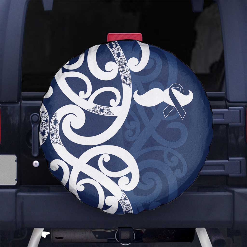New Zealand Maori Mo Bros Spare Tire Cover Blue Ribbon With Koru Kowhaiwhai - Aussie Hoodie