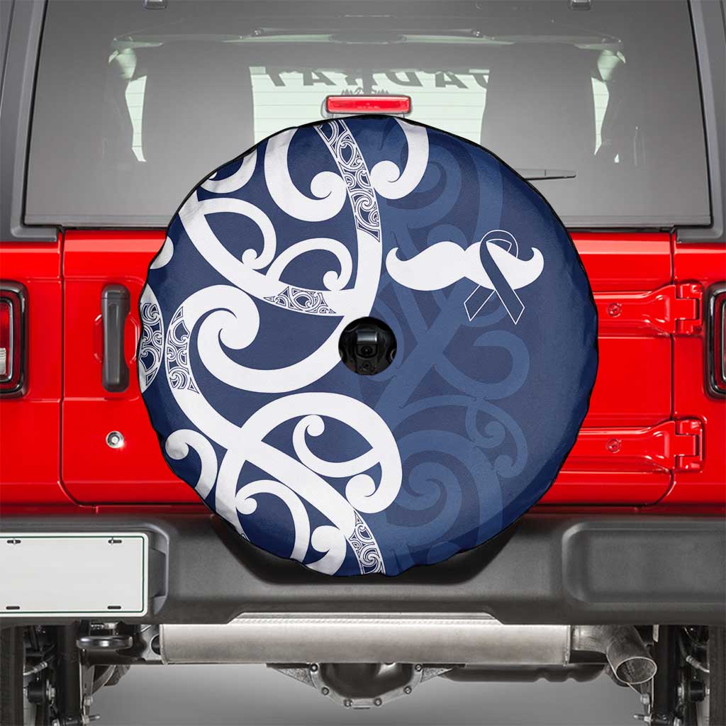 New Zealand Maori Mo Bros Spare Tire Cover Blue Ribbon With Koru Kowhaiwhai - Aussie Hoodie