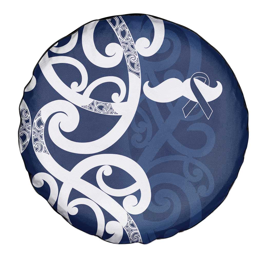 New Zealand Maori Mo Bros Spare Tire Cover Blue Ribbon With Koru Kowhaiwhai - Aussie Hoodie