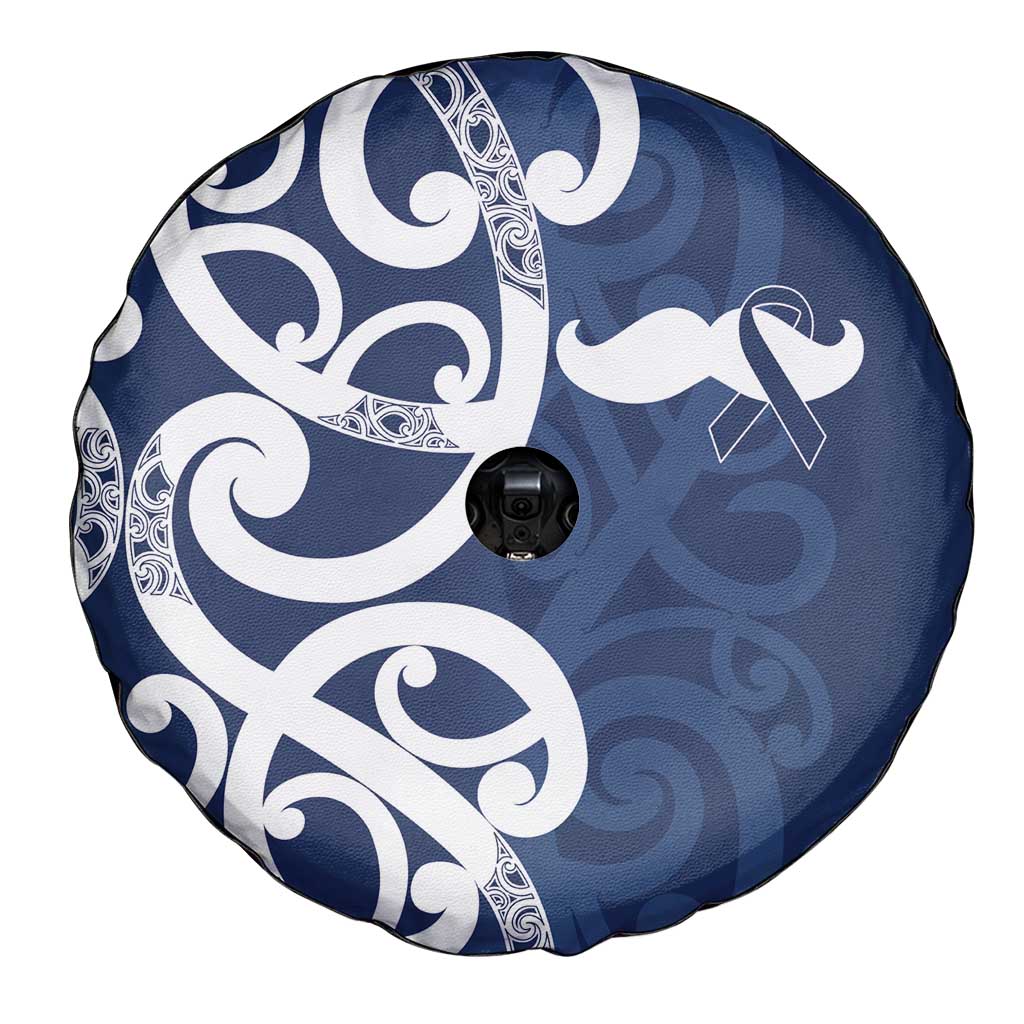 New Zealand Maori Mo Bros Spare Tire Cover Blue Ribbon With Koru Kowhaiwhai - Aussie Hoodie