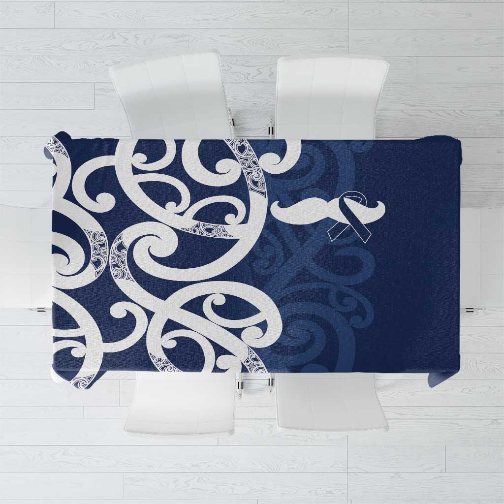 New Zealand Maori Mo Bros Tablecloth Blue Ribbon With Koru Kowhaiwhai - Aussie Hoodie