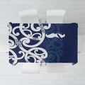 New Zealand Maori Mo Bros Tablecloth Blue Ribbon With Koru Kowhaiwhai - Aussie Hoodie
