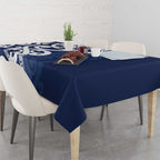 New Zealand Maori Mo Bros Tablecloth Blue Ribbon With Koru Kowhaiwhai - Aussie Hoodie