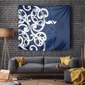 New Zealand Maori Mo Bros Tapestry Blue Ribbon With Koru Kowhaiwhai - Aussie Hoodie