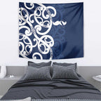 New Zealand Maori Mo Bros Tapestry Blue Ribbon With Koru Kowhaiwhai - Aussie Hoodie